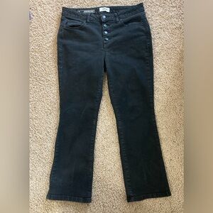 SONOMA Women’s black button fly cropped boot jeans 12